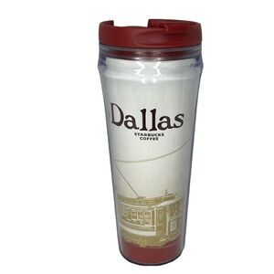 Starbucks DALLAS Travel Tumbler Series 12oz 2004 Red/White
